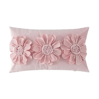 Pink daisy sunflower plush pillowcase bedroom floral cushion cover