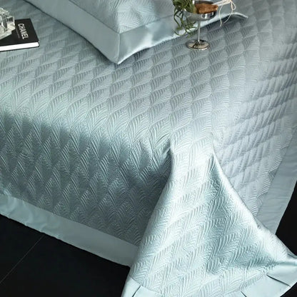 Pink diamond quilted cool lyocell fiber bedspread set bedroom