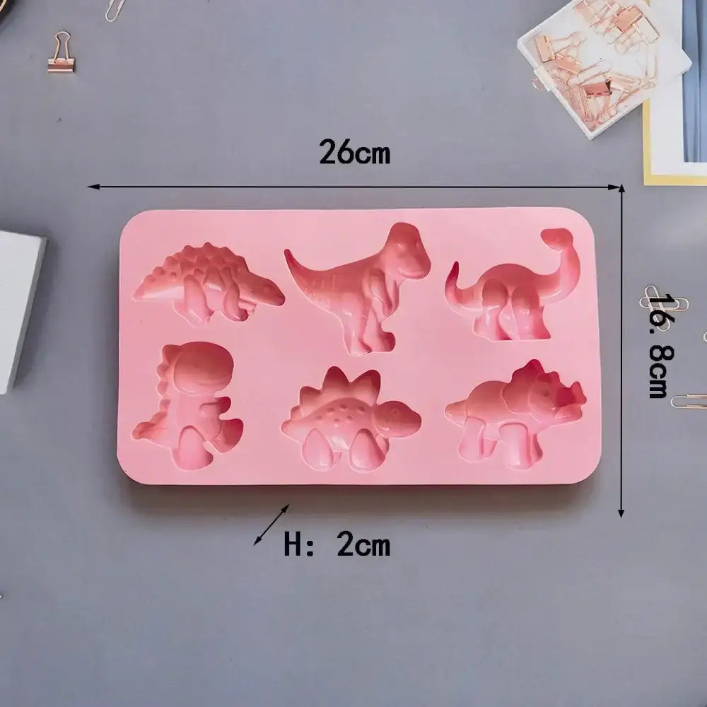 Pink dino silicone cake mold kitchen baking tray
