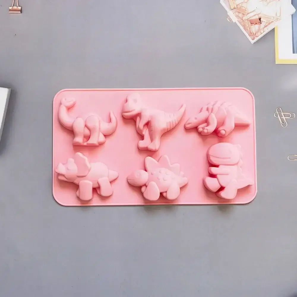 Pink dino silicone cake mold kitchen baking tray