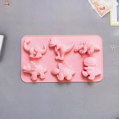 Pink dino silicone cake mold kitchen baking tray