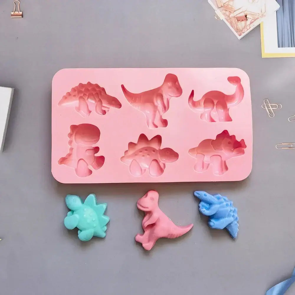 Pink dino silicone cake mold kitchen baking tray