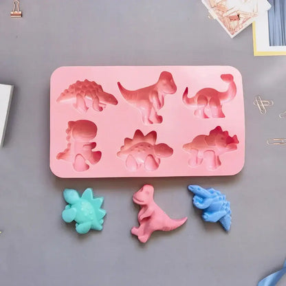 Pink dino silicone cake mold kitchen baking tray