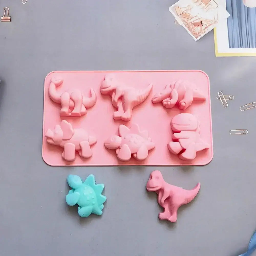 Pink dino silicone cake mold kitchen baking tray