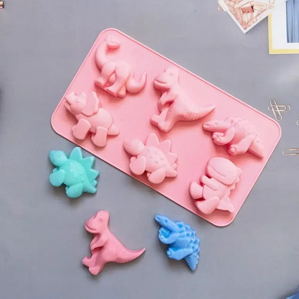 Pink dino silicone cake mold kitchen baking tray
