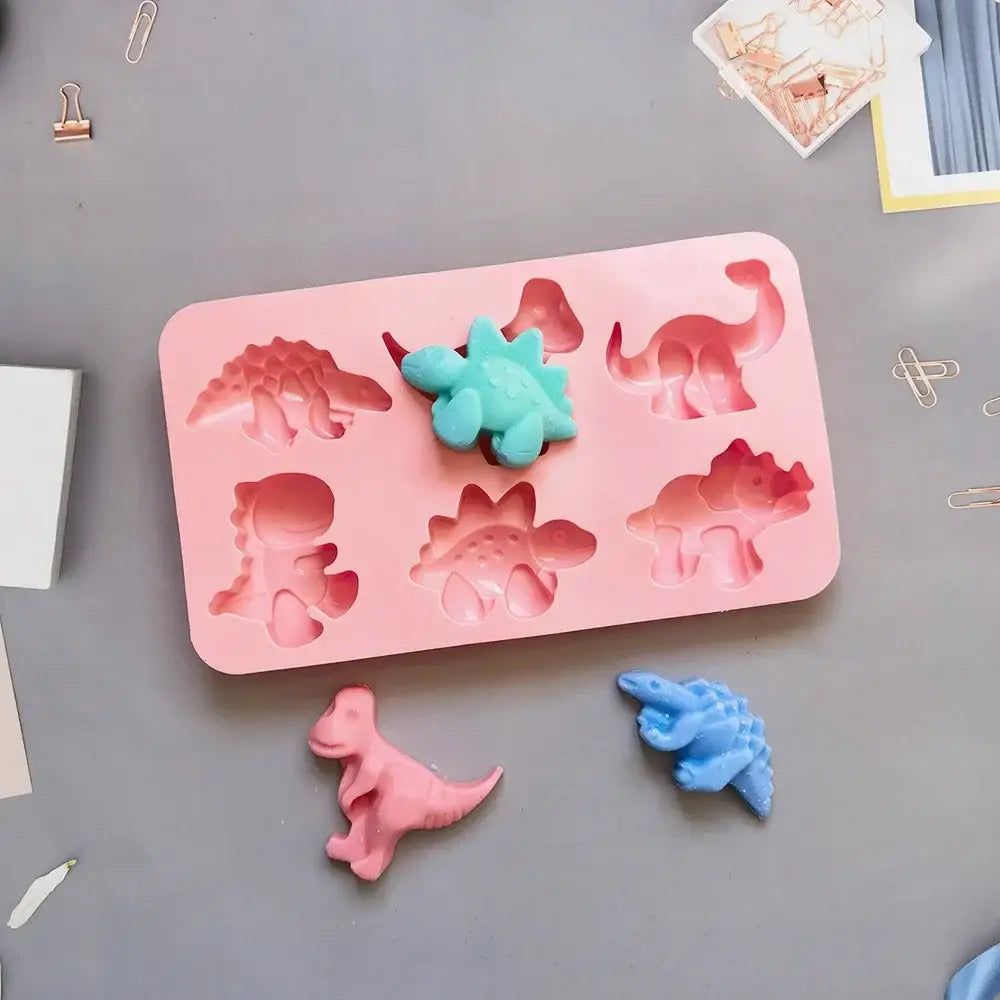 Pink dino silicone cake mold kitchen baking tray