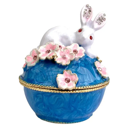 Pink floral heart jewelry trinket box bedroom storage case