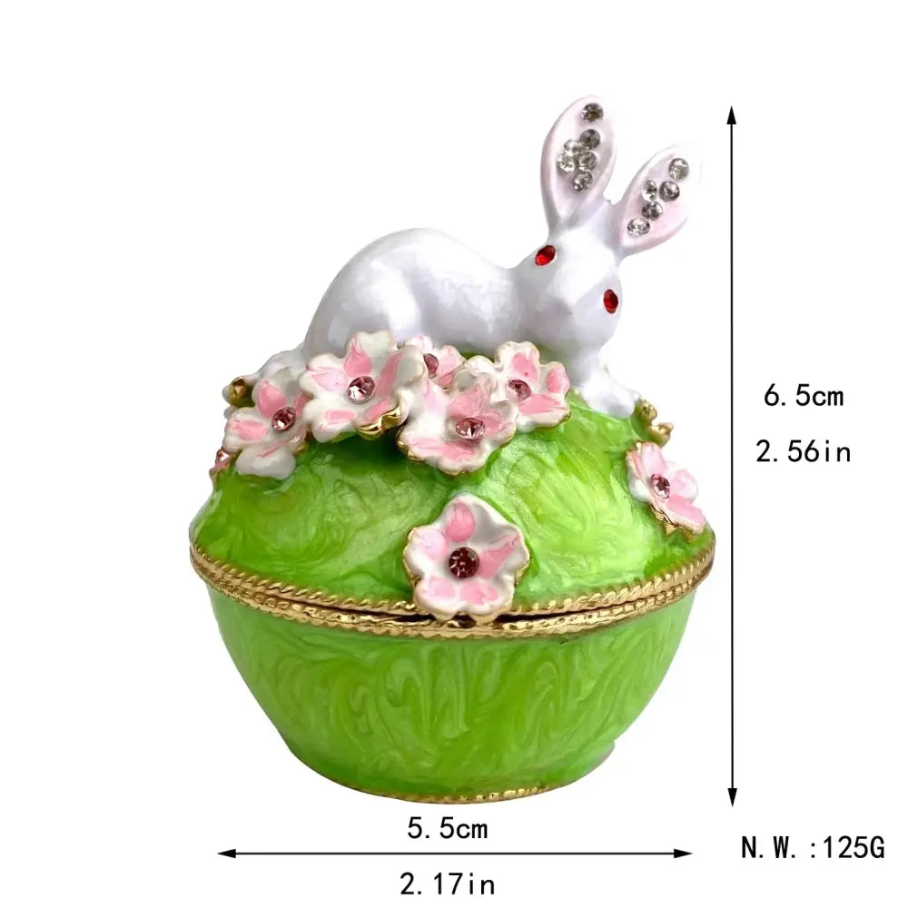 Pink floral heart jewelry trinket box bedroom storage case