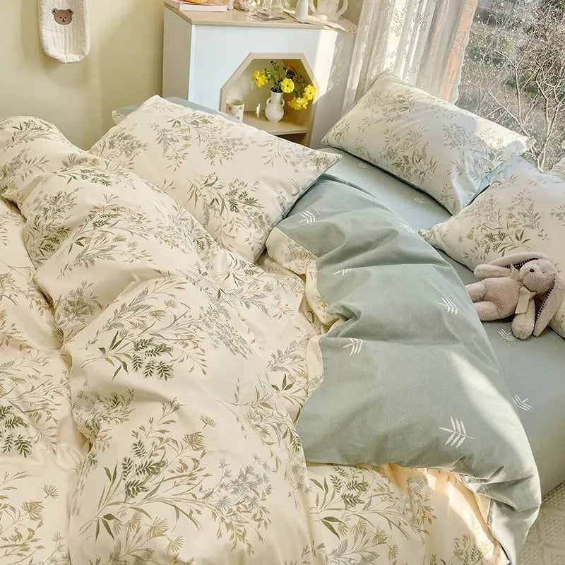 DecorBites™ Pink Flowers Duvet Cover Set for Girls and Boys
