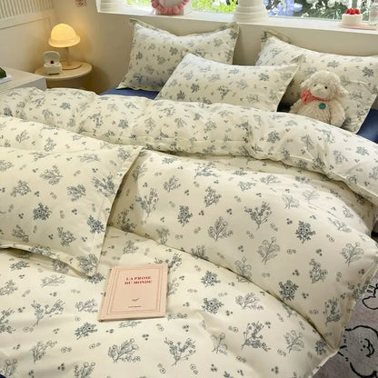 DecorBites™ Pink Flowers Duvet Cover Set for Girls and Boys
