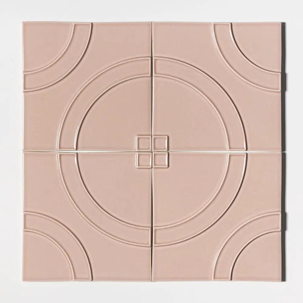 Manukie Violet Plum Glossy Ceramic Accent Tiles 8x8