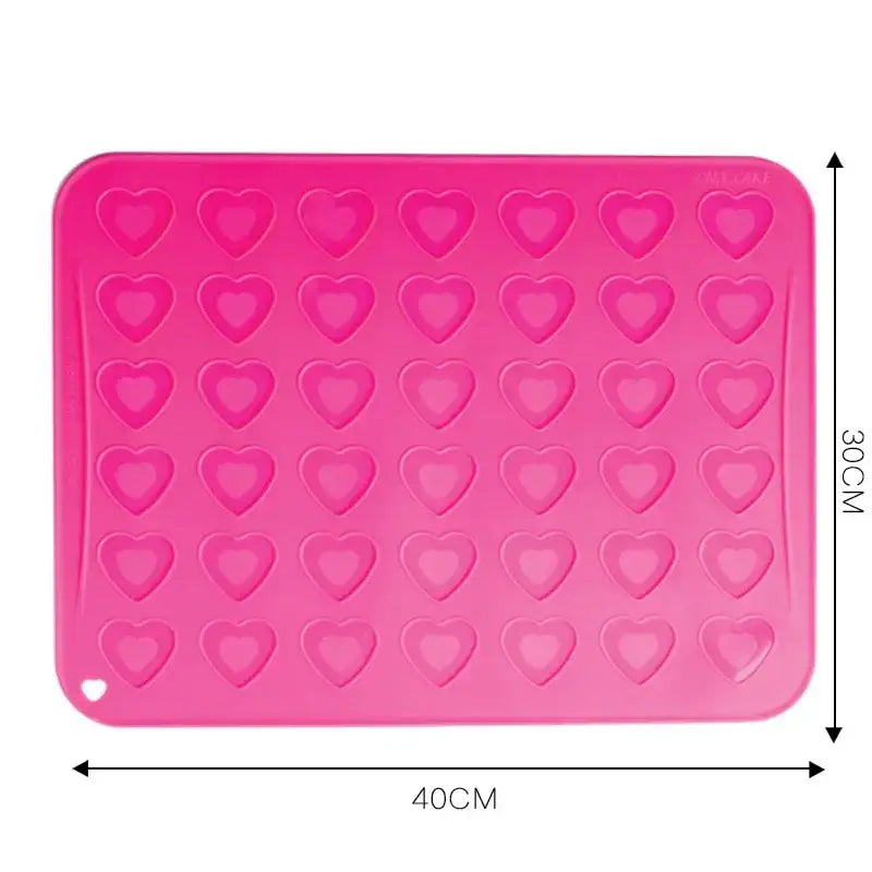 Pink heart silicone macaron baking mat kitchen cookie mold