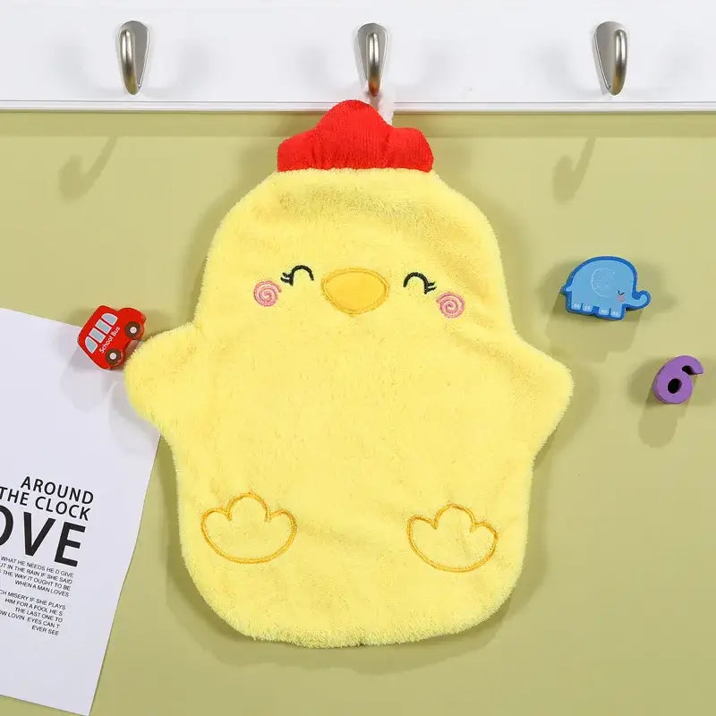 Pink lamb cartoon animal shape hand towel bathroom decor