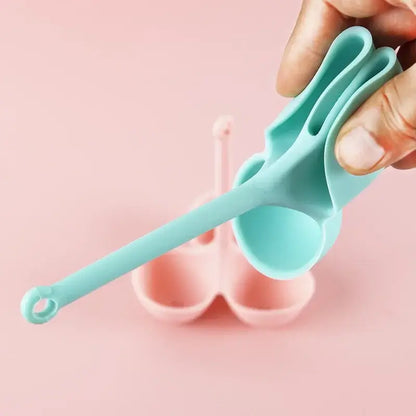 Pink & lavender silicone egg steamer tray kitchen boiler holder