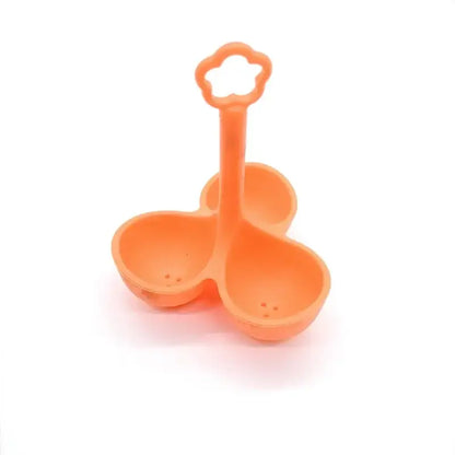 Pink & lavender silicone egg steamer tray kitchen boiler holder