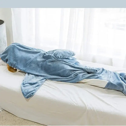 Pink plush cozy shark blanket bedroom sleeping bag onesie