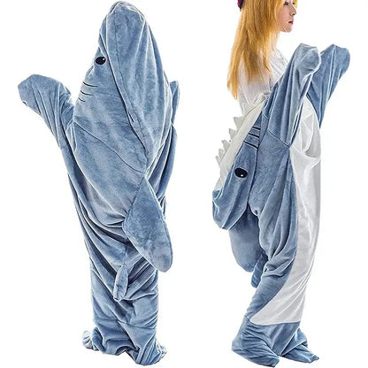 Pink plush cozy shark blanket bedroom sleeping bag onesie