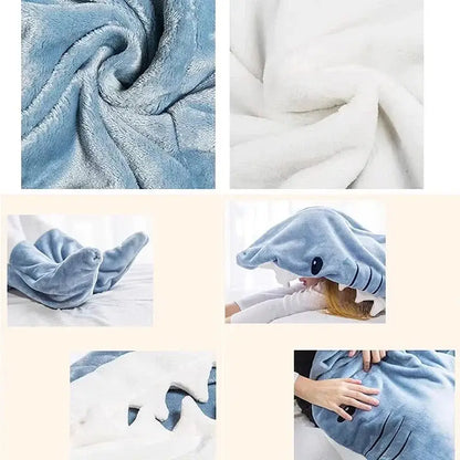Pink plush cozy shark blanket bedroom sleeping bag onesie
