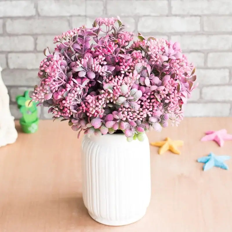 Pink & purple succulent plant wall decor living room branch plant