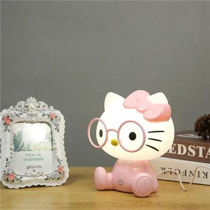 Pink & red cartoon animal night light bedroom table lamp