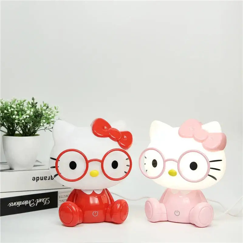 Pink & red cartoon animal night light bedroom table lamp