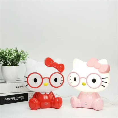 Pink & red cartoon animal night light bedroom table lamp