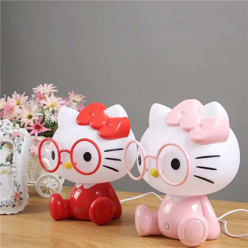 Pink & red cartoon animal night light bedroom table lamp