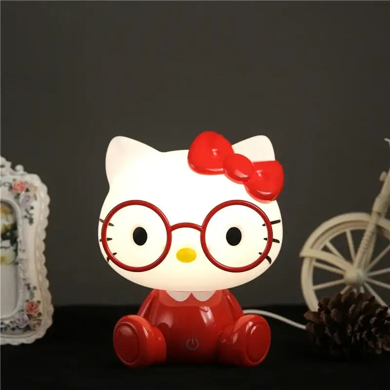 Pink & red cartoon animal night light bedroom table lamp