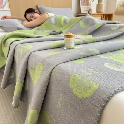 Pink ribbed teddy bear cotton towel blanket bedroom quilt