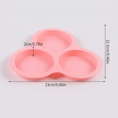 Pink silicone egg mold pancake shaper kitchen muffin pan
