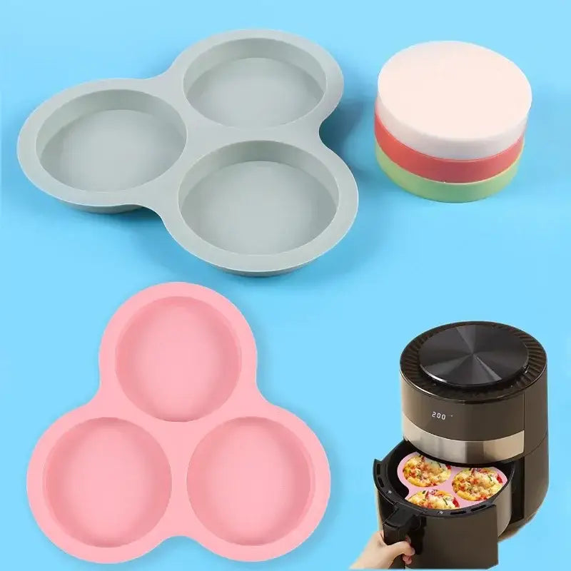 Pink silicone egg mold pancake shaper kitchen muffin pan