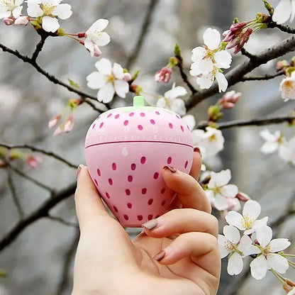 Pink strawberry cartoon cake kitchen timer – kitchen baking gadget