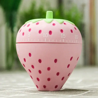 Pink strawberry cartoon cake kitchen timer – kitchen baking gadget