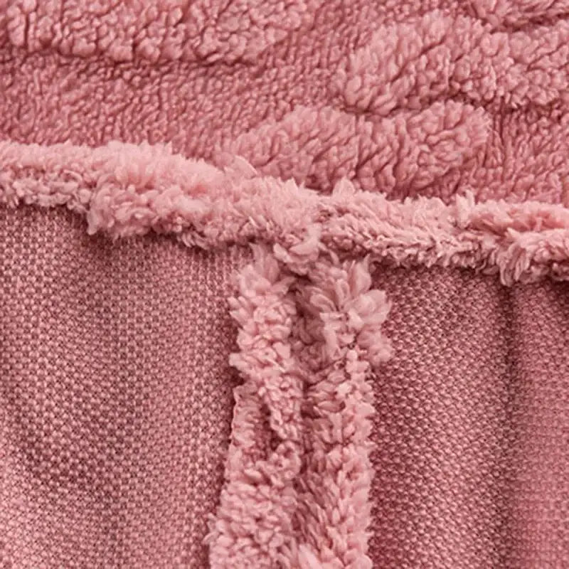 Pink textured cozy tafu fleece queen bed sheet bedroom bedspread