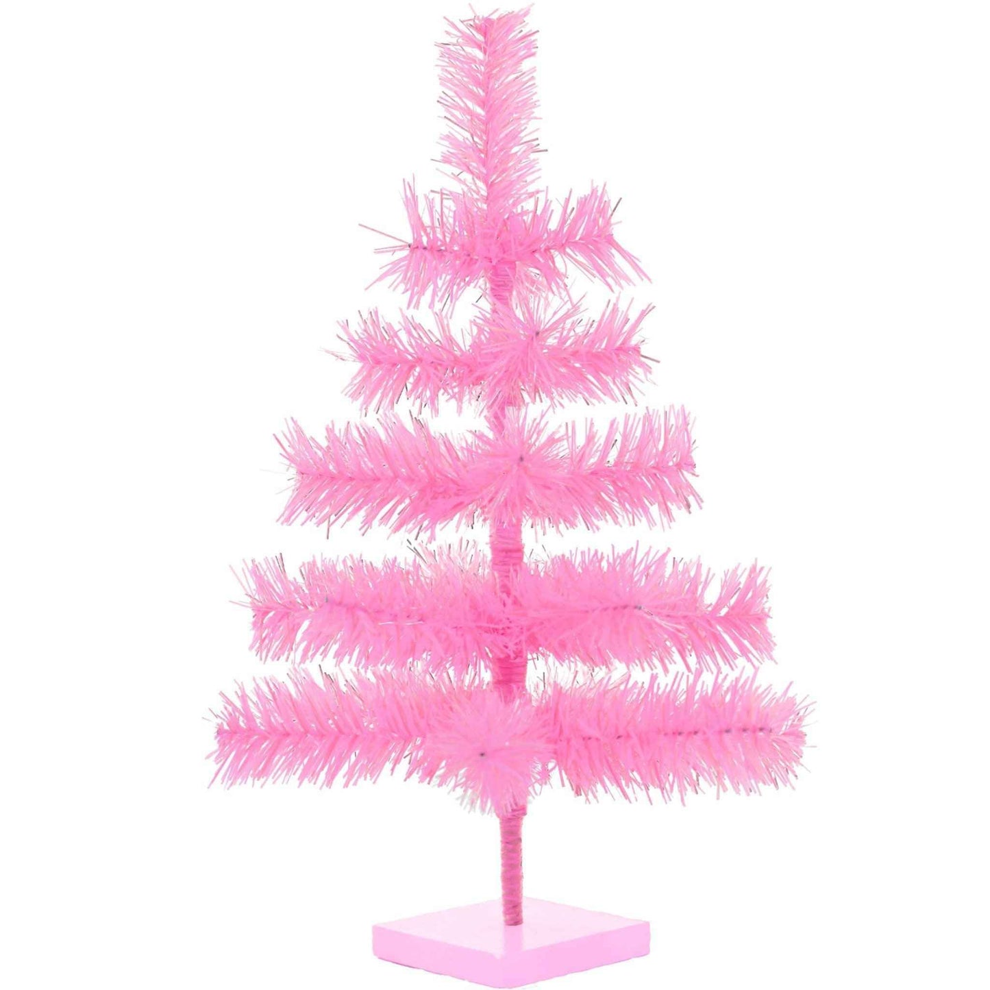 Pink Tinsel Christmas Tree