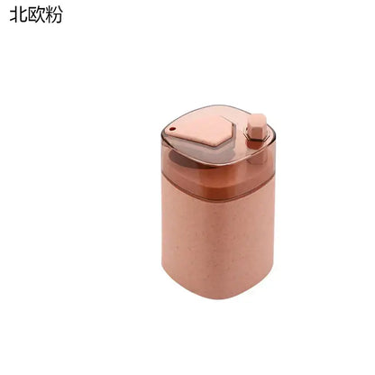 Pink & translucent automatic toothpick dispenser holder kitchen storage