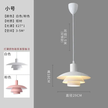 Pink & white swing arm wall lamp bedroom wind rotating light