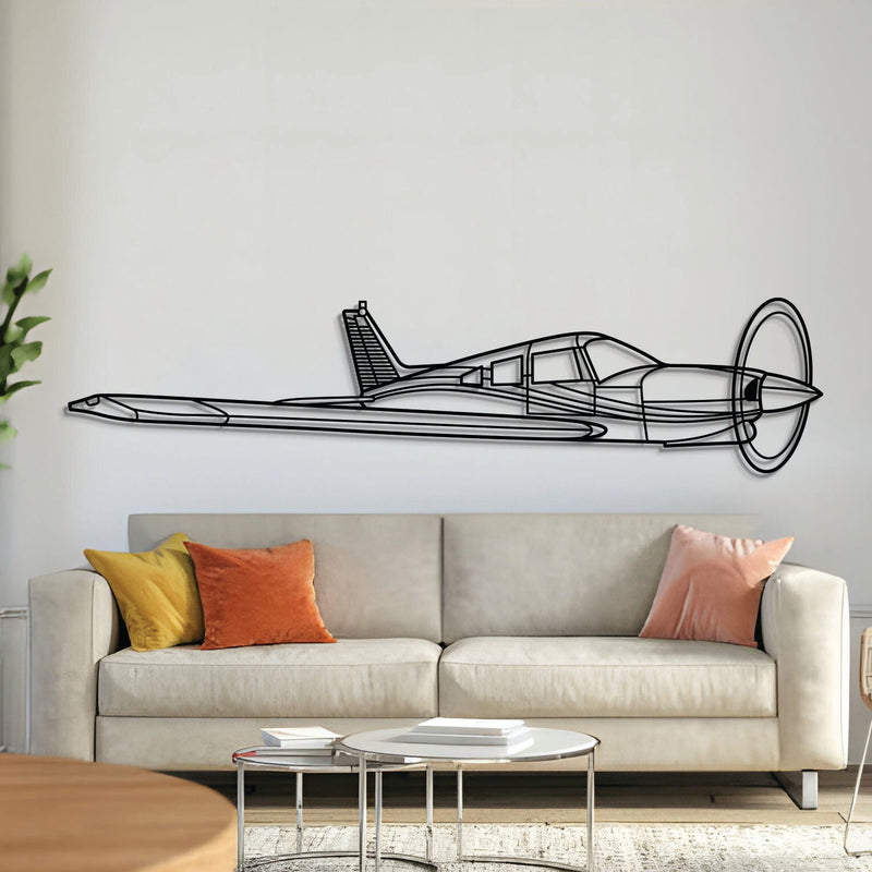Turbo Arrow 3 Angle Metal Aircraft Wall Art - NCP0498, angle view