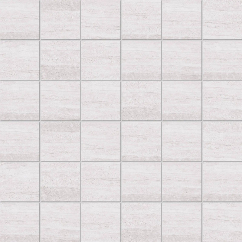 Pisa Silver Mosaic A Travertine Look Porcelain Mosaics 12x12