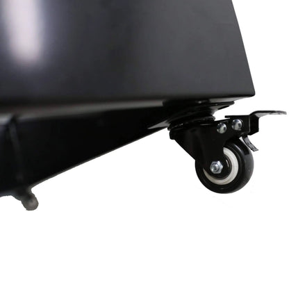 Black Metal Planter Medium with Wheels – For Artificial Boxwood Hedges