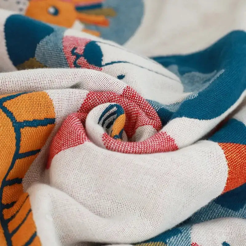 Playful cream lions bath towel bathroom quick dry cotton