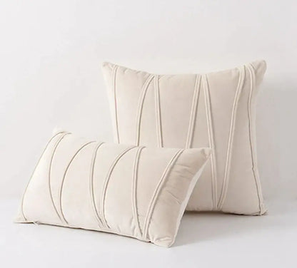 Pleated mustard yellow short wool velvet pillowcase for living room