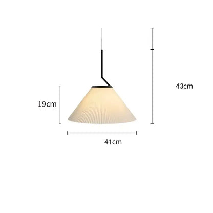 Pleated white and black pendant light dining room chandelier