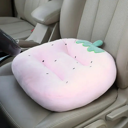 Plush cartoon car cushion thicken office chair pad bedroom support