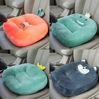 Plush cartoon car cushion thicken office chair pad bedroom support