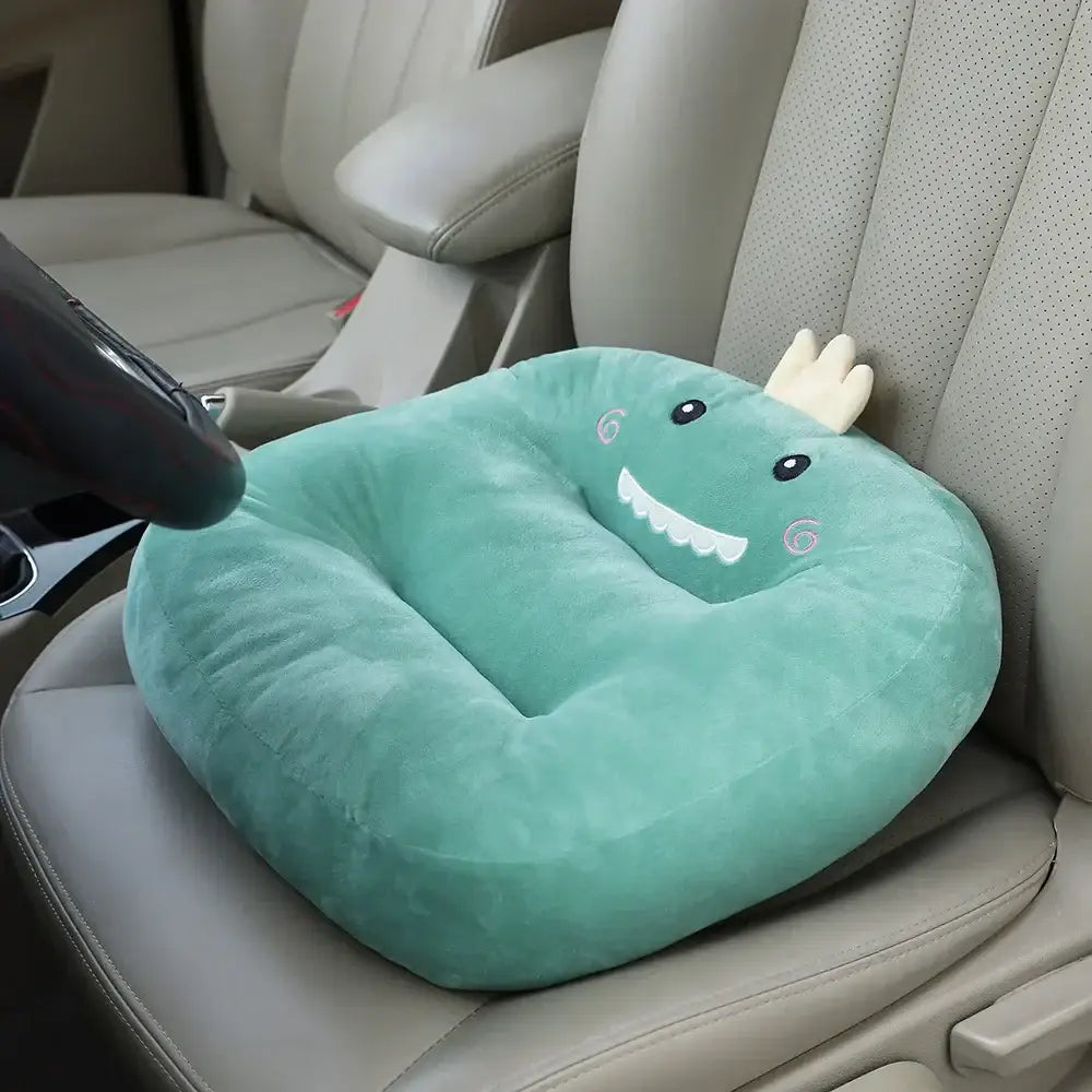 Plush cartoon car cushion thicken office chair pad bedroom support