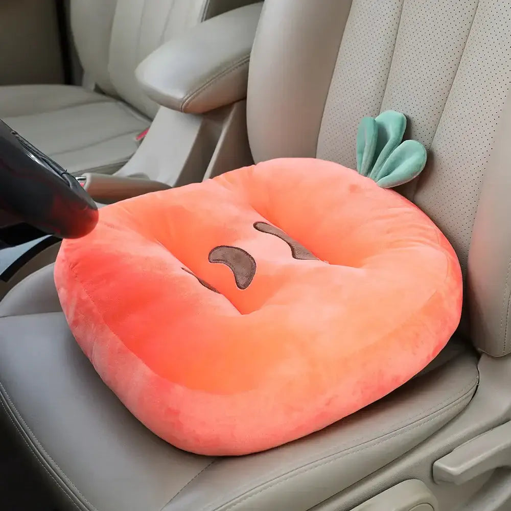 Plush cartoon car cushion thicken office chair pad bedroom support