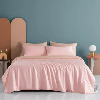 Plush cream cooling comforter silky soft bedroom quilt