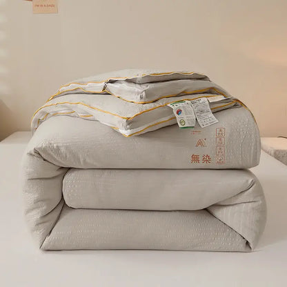Plush cream cozy soy fiber quilt bedroom bedding