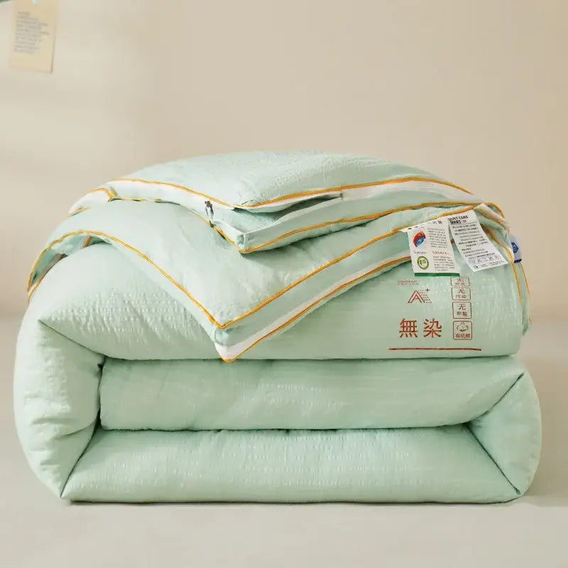 Plush cream cozy soy fiber quilt bedroom bedding